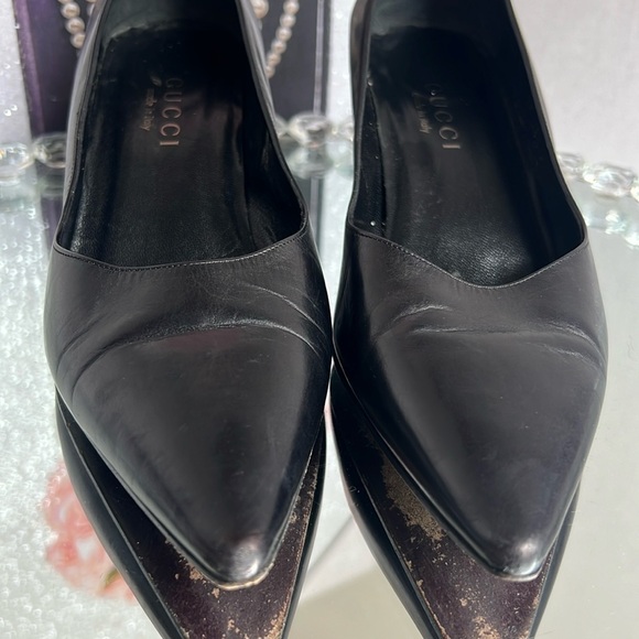 GUCCI  Black Leather Classic Pump 1012555  Size 38.5 C Made in Italy - Picture 9 of 13
